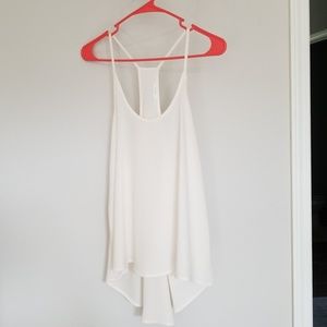 Cream high-low tank